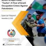 Before al-Aqsa Flood “Taufan” : A Year of Israeli Occupation Crimes Against Palestinians